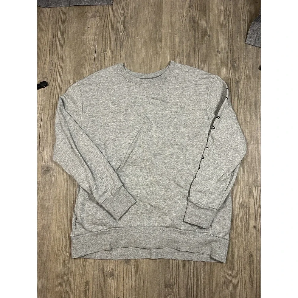 Vintage Nike Y2K Just Do It Graphic Crewneck Sweatshirt Gray Mens Size Medium